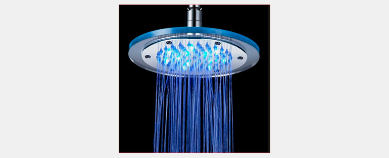 Modelos de duchas e chuveiros - Ducha Redonda round Light 20 X 20 Cm - LED 