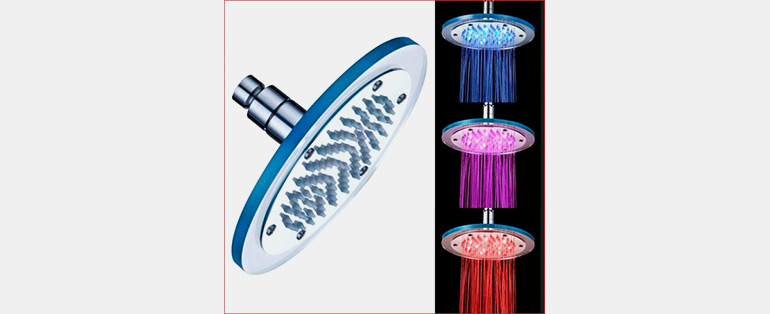 Qual a diferença entre ducha e chuveiro | Ducha Redonda round Light 20x20 Cm - LED | Blog Casa das Torneiras 